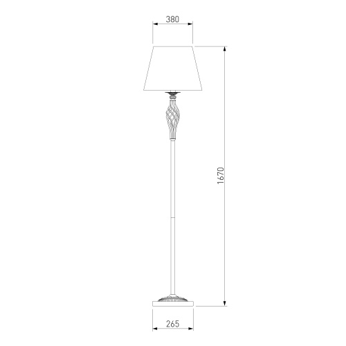 Напольный светильник Eurosvet 01003/1 белый с золотом