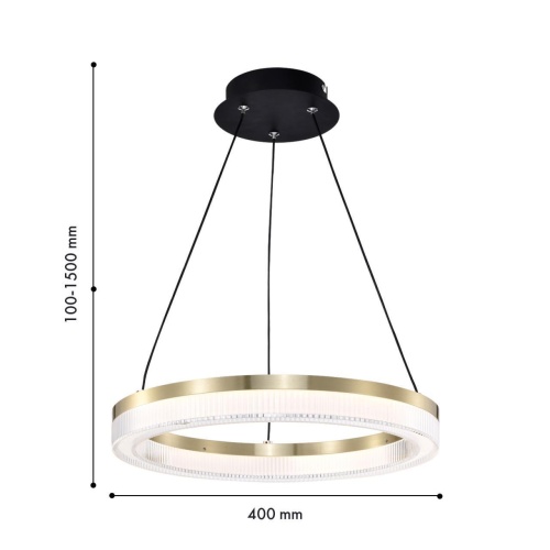 Подвесная люстра Favourite 4400-4P, подвесная люстра, D400xH100/1500, LEDx21W, 1838LM, 4000K, IP20, included