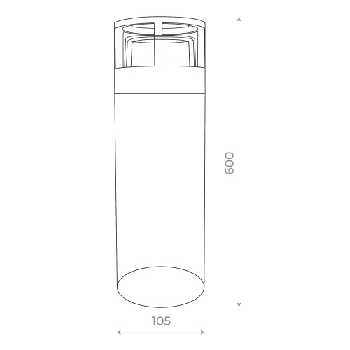 SL9507.405.01 Светильник уличный наземный ST-Luce Черный LED 1*5W 4000K FOSSA