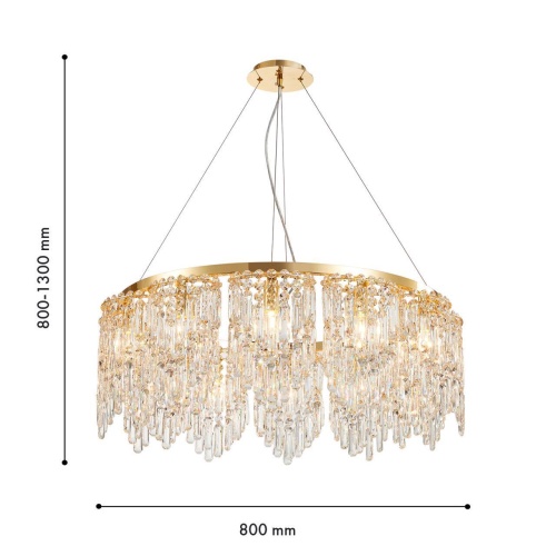 Подвесная люстра Favourite 4724-12P, подвесная люстра, D800xH800/1300, 12xE14x40W, excluded