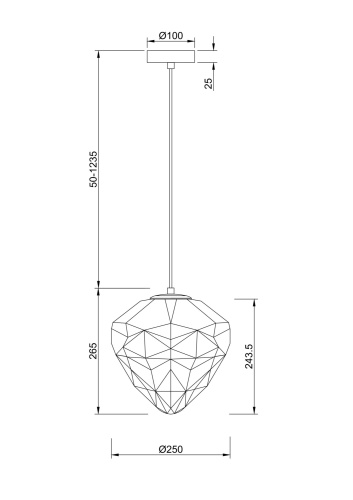 Подвесной светильник Maytoni P053PL-01GR