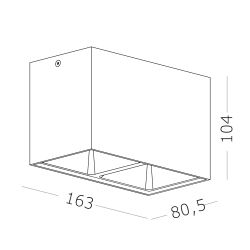 ST168.452.02 Светильник потолочный Черный GU10 2*50W IP20 L82,5xW165xH104 220V Без ламп Накладные светильники