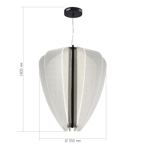 SL6509.413.01 Светильник подвесной ST-Luce Черный/Прозрачный LED 1*75W 4000K FESALE