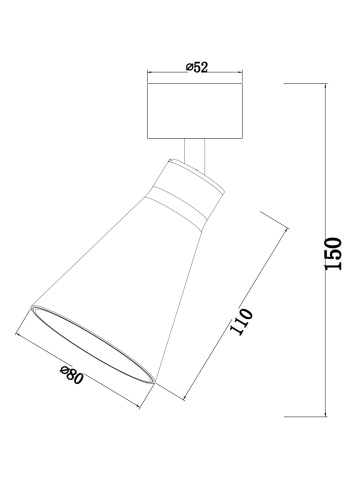 Потолочный светильник Technical C061CL-01W