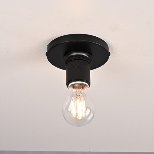 Потолочный Светильник Rh Utilitaire Socket Flushmount Black от Imperiumloft 123676-22