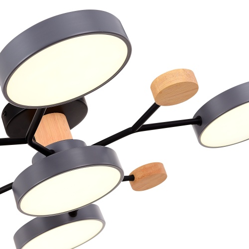 SLE6006-702-05 Светильник потолочный Серый/Серый LED 5*12W 3000K/4500K/6000K ФАЭМА