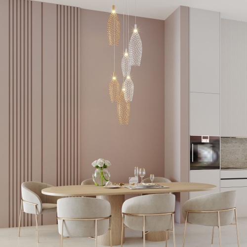 Подвесной светильник Eurosvet 90352/6 золото/хром