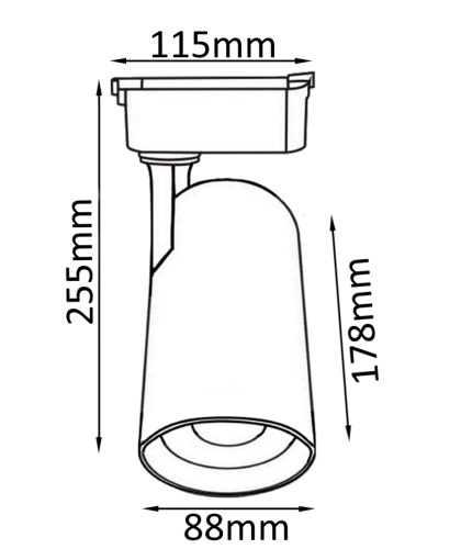 Cветильник трековый однофазный Crystal Lux CLT 0.31 006 40W BL