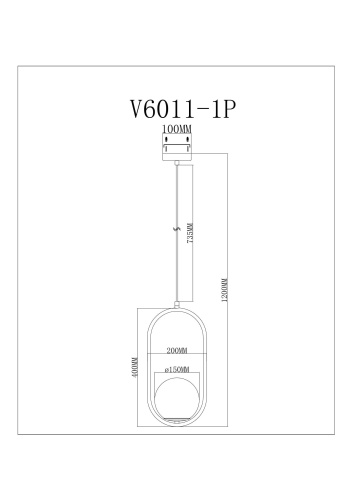 Светильник подвесной Moderli V11586-1P Klaster