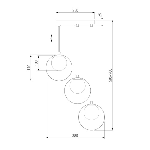 Подвесной светильник Eurosvet 50205/3 хром