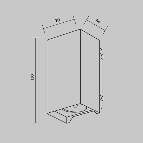 Уличный настенный светильник Outdoor O570WL-L10B3K