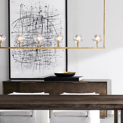 Люстра Boule De Cristal Linear Chandelier 6 Black от Imperiumloft 84807-22