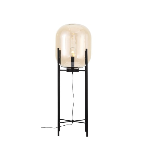 SL1050.525.01 Торшер ST-Luce Черный/Коньячный E27 1*40W (из 2-х коробок) БУРАСКА