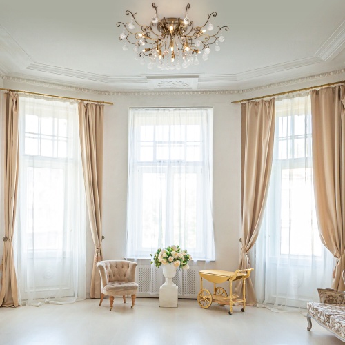 Потолочный светильник Eurosvet 10042/12 античная бронза/прозрачный хрусталь