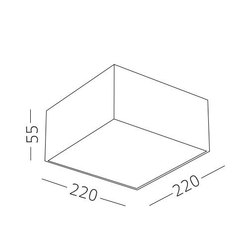 ST608.532.27 Светильник потолочный Белый LED 1*27W 3000K 2 160Lm Ra>90 120° IP20 L220xW220xH55 180-2 Накладные светильники