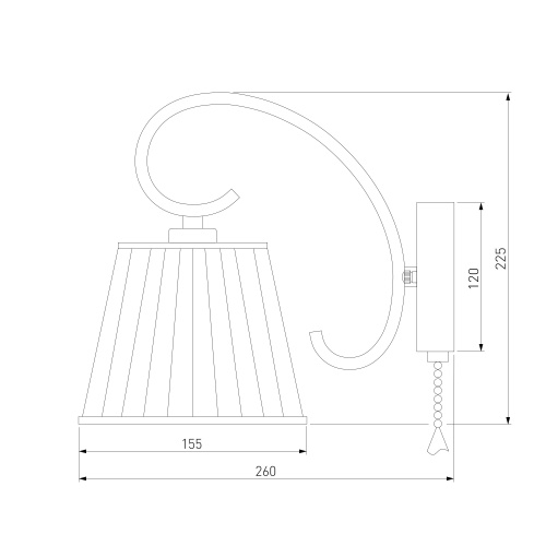 Настенный светильник Eurosvet 60088/1 хром