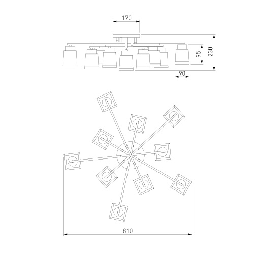 Потолочный светильник Eurosvet 30162 хром