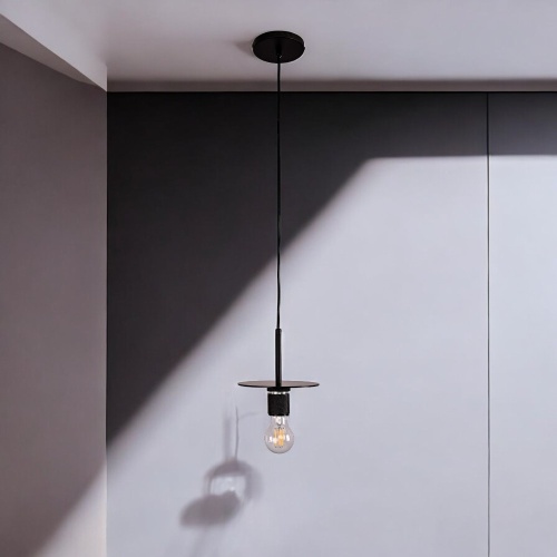 Подвесной Светильник Rh Utilitaire Disk Shade Pendant Black от Imperiumloft 123642-22