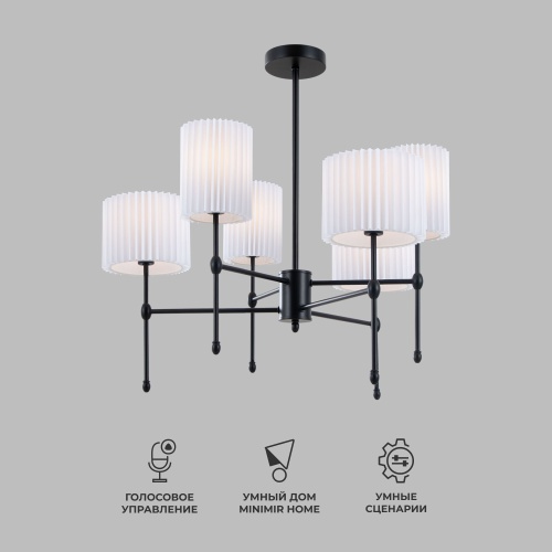  Eurosvet 60162/6/ потолочный светильник/ черный Smart