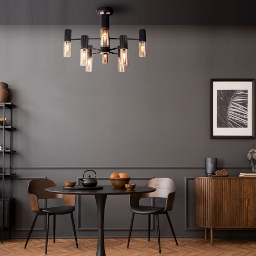 Потолочный светильник Eurosvet 70125/8 черный Smart