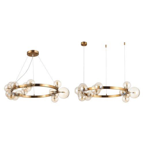 SL1165.303.15 Светильник подвесной ST-Luce Бронза/Коньячный G4 15*5W НЕКТОН