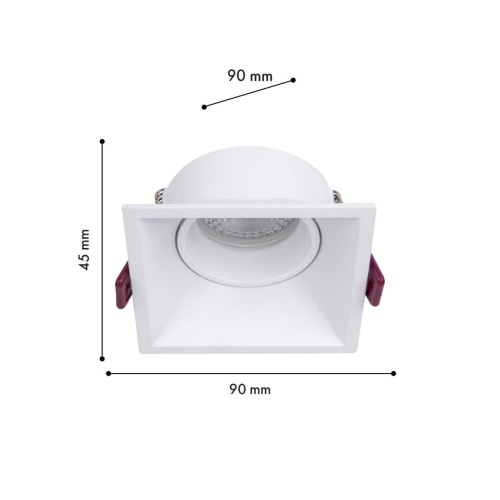 Врезной светильник Favourite 4521-1C, врезной светильник, L90xW90xH45, cutout:L80xW80, 1xGU10x35W, IP20, excluded
