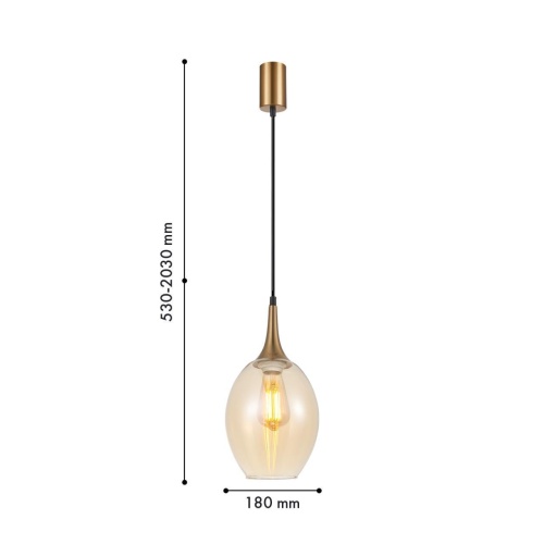 Подвес F-Promo 4360-1P, подвес, D180xH530/2030, 1xE27x40W, excluded