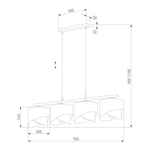Подвесной светильник TK Lighting 4822 Grant White