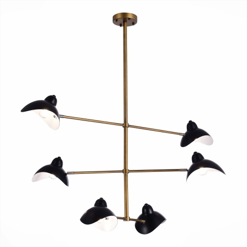 SL1801.303.06 Люстра потолочная ST-Luce Античная бронза/Черный E14 6*60W MINNE