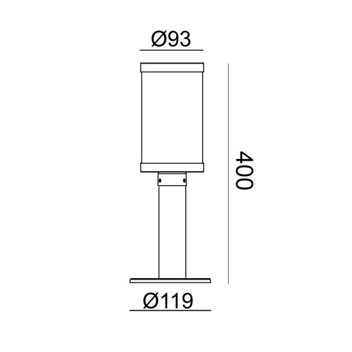 Напольный светильник Escada 30003G/01 E27*40W IP44 Dark grey