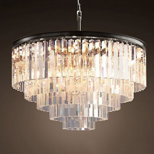 Подвесная люстра RH 1920s Odeon Clear Glass Fringe Chandelier D110 213688-22