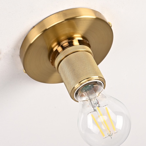 Потолочный Светильник Rh Utilitaire Socket Flushmount Brass от Imperiumloft 123677-22