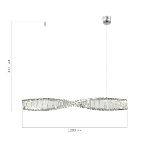 SL6205.113.01 Светильник подвесной ST-Luce Хром/Прозрачный LED 1*21W 4000K ELICA