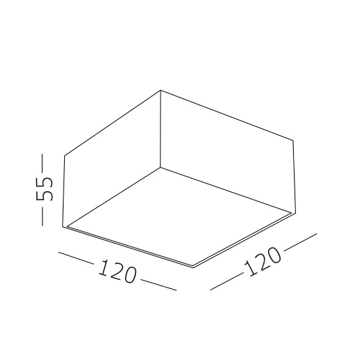 ST608.442.12 Светильник потолочный Черный LED 1*12W 4000K 1 080Lm Ra>90 120° IP20 L120xW120xH55 180- Накладные светильники