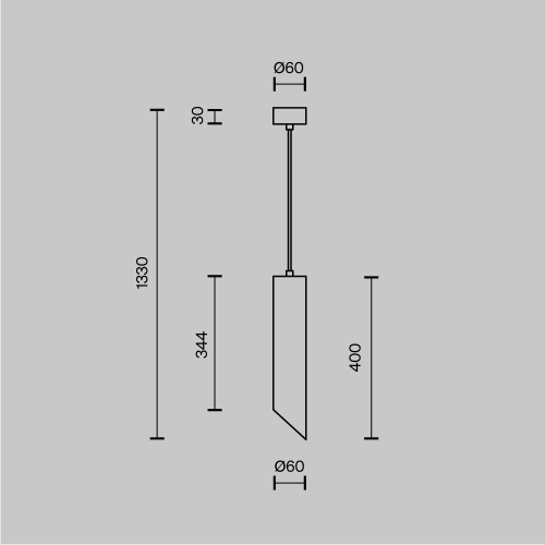 Подвесной светильник Maytoni P044PL-01-40GU10-W