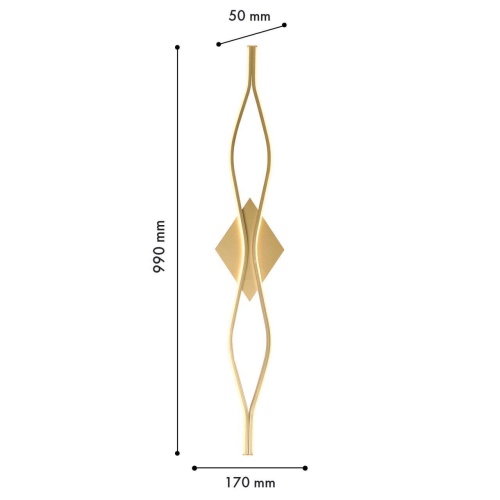 Бра Favourite 4741-2W, настенный светильник, D50xW170xH990, LEDx26W, 1800LM, 4000K, included