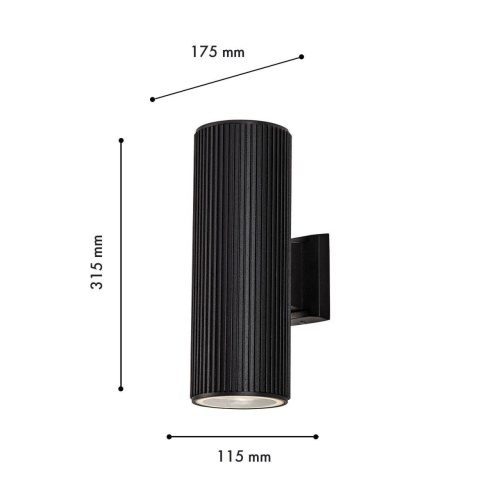 Уличный настенный светильник Favourite 4513-2W, уличный светильник, D175xW115xH315, 2xE27x40W, IP54, excluded