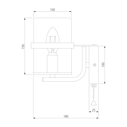 Античная бронза Eurosvet 60085/1 /настенный светильник