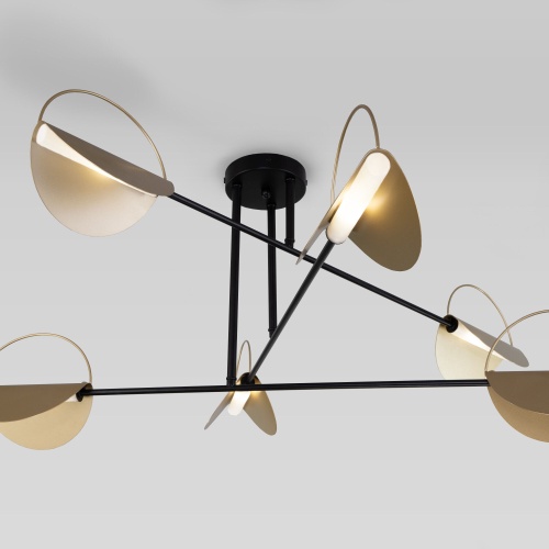 Потолочный светильник Eurosvet 70148/6 черный/золото Smart