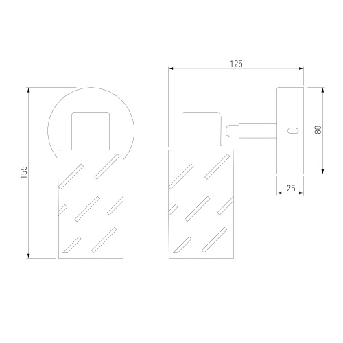 Настенный светильник Eurosvet 20090/1 черный/хром