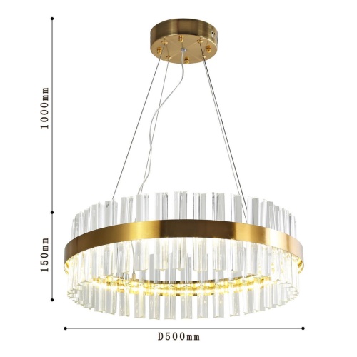 Подвесная люстра Favourite 4012-5P, подвесная люстра, D500xH150/1150, LEDx31W, 2480LM, 4000K, included