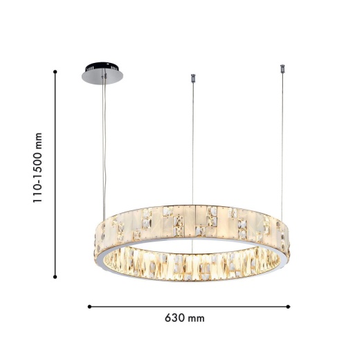 Подвесная люстра Favourite 4205-6P, подвесная люстра, D630xH110/1500, 2xLEDx34W, 3400LM, 3000K, included