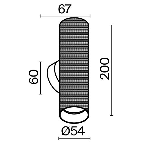 Настенный светильник (бра) Technical C080WL-02-GU10-W