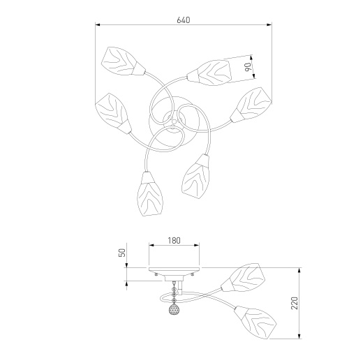 Потолочный светильник Eurosvet 2275/6 хром