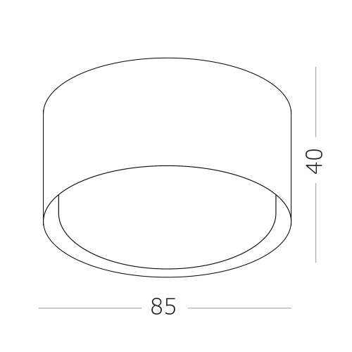 ST164.402.01 Светильник потолочный Черный GX53 1*50W IP20 D85xH40 220V Без ламп Накладные светильники