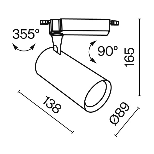 Трековый светильник Technical TR003-1-26W4K-S-W
