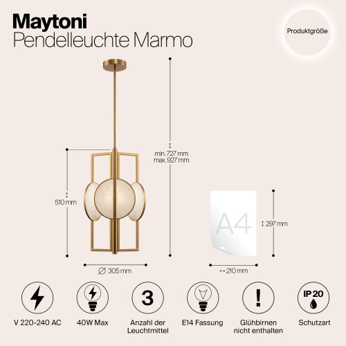 Подвесной светильник Maytoni MOD099PL-03G
