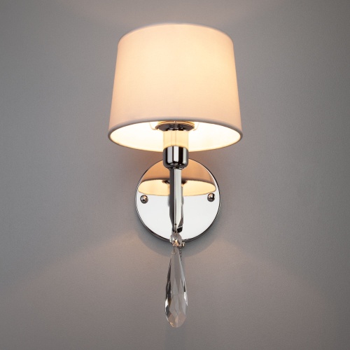 Настенный светильник Eurosvet 10127/1 хром/прозрачный хрусталь Strotskis