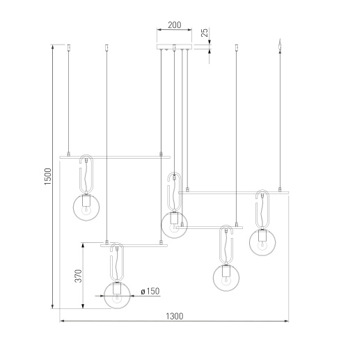 Подвесной светильник Eurosvet 70143/5 белый