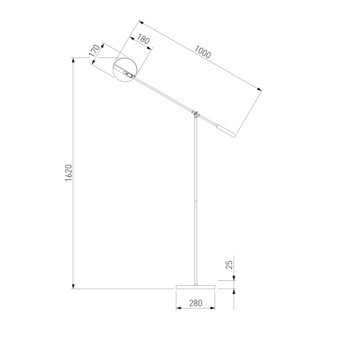 Напольный светильник Eurosvet 01143/1 черный/золото
